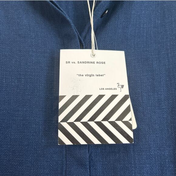 NWT Free People × Sandrine Rose Soft Denim Button‑Down – Indigo – Women’s XS - Picture 3 of 7